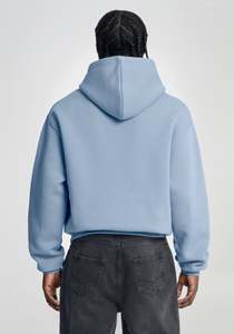 Sudaderas con capucha premium con cremallera para hombre, 100% algodón polar, corte holgado, hombros caídos, logotipo personalizado, ropa urbana, suministro B2B - Product Image 4