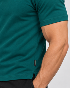 Fawkes <b>Men's</b> <b>Green</b> Short Sleeve Pique <b>Polo</b> <b>Shirt</b> Solid Color Casual Breathable Knitted Regular Fit Back Neck Logo wholesale - Product Image 3