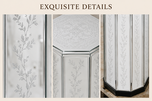 Venetian Round Oval Pedestal Wall <b>Mirror</b> Etched Floral Beveled Frame Antique <b>Silver</b> Full Length Decorative Luxury Handmade Home - Product Image 2