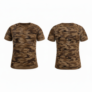 Camiseta de Manga Corta con Cuello Redondo y Diseño de Camuflaje Personalizado, Transpirable, de Secado Rápido y Ligera para Entrenamiento - Product Image 3
