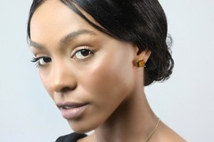 Prix de gros – Boucles d'oreilles clous en argent sterling 925 massif plaqué or 18 carats avec pierre précieuse naturelle œil de tigre taille princesse carrée pour elle - Product Image 6