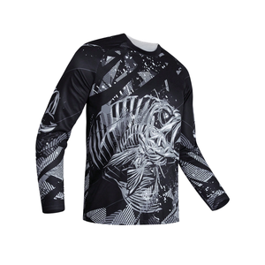 Custom Sublimated Fishing Jersey With <b>Face</b> Mask Quick Drying 4 Way Stretch Moisture Wicking Elite Team Tournament Fishing - Product Image 1