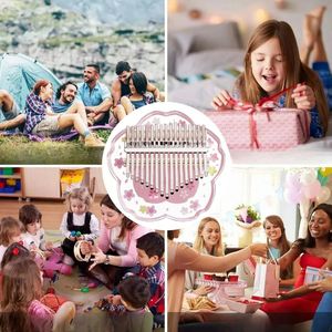 Kalimba a Forma di Sakura in Cristallo Trasparente, Pianoforte a Pollice a 17 Toni, Set Professionale con Custodia Protettiva, 21 Accessori per Strumenti Musicali - Product Image 2