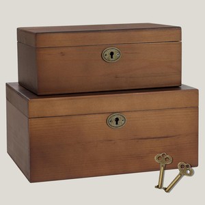 Boîte à perles de prière en bois de teck avec incrustation de nacre or/marron, écologique |   Vente en gros d'Aqudus artisanal d'origine indienne Saleem - Product Image 5