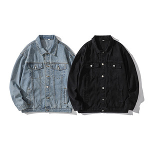 Veste en jean délavé bleu clair premium pour homme, style décontracté, respirante, pour l'hiver et le printemps, coupe classique, logo personnalisé, OEM, ODM, vente en gros - Product Image 2