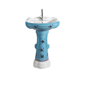 Lavabo de Pedestal de Cerámica Blanca para Uso Comercial y Fabricación al por Mayor al Mejor Precio del Mercado - Product Image 1