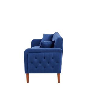Sofá acolchado de esponja azul 77,95 con patas desmontables de madera maciza para sala de estar - Product Image 2