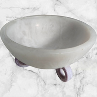 Bol à salade de fruits en résine acrylique au design moderne personnalisable caractéristique durable pour les repas d'hôtel maison et salon cadeaux d'affaires
