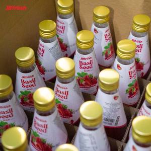 MUESTRA GRATUITA Bebida de Semillas de Albahaca JBFRESH de 290 ml, Jugo de Fresa en Botella de Vidrio, Jugo de Frutas, Bebidas Refrescantes, Fabricante de Bebidas OEM ODM - Product Image 5