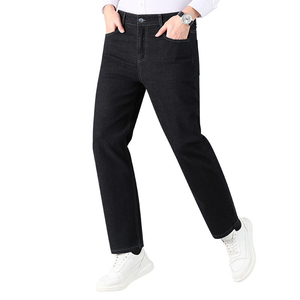 Nouveau Jean Homme Noir Slim Stretch Vintage en Denim Ciré de Haute Qualité, Coupe Empilée et Ajustée - Product Image 2