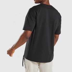 T-shirt Homme Col Rond Prix Usine 100% Coton Épaules Tombantes Coupe Ample Respirant Séchage Rapide Oversize Été - Product Image 4