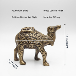 AG Elements - Juego de Figuras de Aluminio con Acabado en Latón Antiguo, Camelote y Elefante, Estilo Art Deco, Hechas a Mano, Ecológicas, Duraderas, 2 Piezas, para Cumpleaños - Product Image 5