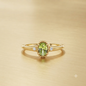 Oval Cut <b>Peridot</b> Gemstone <b>Ring</b> 925 Sterling Silver Prong Setting Classic Women's Engagement <b>Ring</b> Gold Plated Rose Gold Plated - Product Image 3