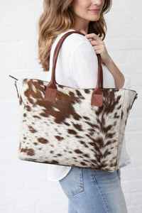 Bolso Tote de Cuero Genuino de Color Sólido, Casual y de Alta Gama, con Cierre de Cremallera, Gran Capacidad, para Mujer, LTB-0444 - Product Image 4