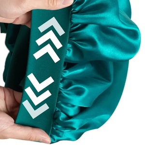 Bonnet en satin, bonnet en soie, bonnet réglable pour dormir, bonnet pour cheveux avec bande à nouer, bonnets pour femmes et hommes - Product Image 5