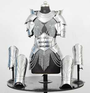 Silver Plated Stainless Steel Full Body Armor Chainmail Top Welded Design Cosplay <b>Costume</b> Fairy Theme Modern Customized Logo - Product Image 5