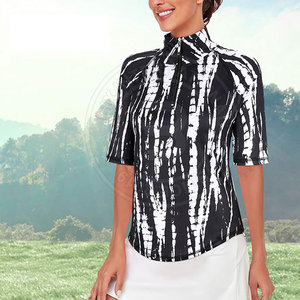 Vêtements de performance légers pour femmes, polo de golf fabriqué en tissu extensible doux, adapté aux voyages d'été - Product Image 4