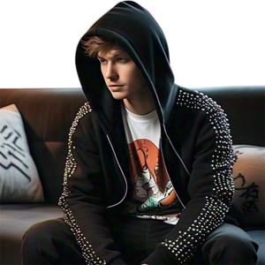 500 Gsm hommes sweats à capuche poids lourd Boxy hommes Double couche luxe pull coton recadrée sweats à capuche personnalisés hommes - Product Image 1