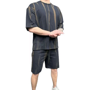 Conjunto de Ropa Otoñal para Hombre 2026, Conjunto Informal de Dos Piezas de Algodón, Camisetas y Pantalones Cortos de Playa con Estampado de Leopardo, Secado Rápido - Product Image 3