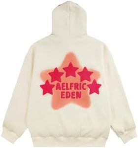 เสื้อสเวตเชิ้ตมีฮู้ด Aelfric Eden ผ้าฝ้าย 100% ผ้าเฟรนช์เทอร์รี่ พิมพ์ลายดาวด้านหลัง แบบยูนิเซ็กส์ สวมใส่สบายสำหรับฤดูหนาว มีกระเป๋า - Product Image 1