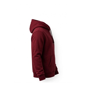 เสื้อฮู้ดดี้ผู้ชายสีแดงเลือดหมู ผ้าฝ้าย 100% แบบสวม มีกระเป๋าจิงโจ้ ทรงปกติ พิมพ์ลายซิลค์สกรีน รุ่น No More Chance - Product Image 4