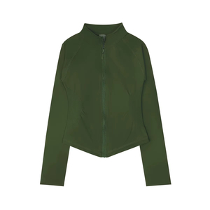 Long Sleeve <b>Zip</b> Closure Shirt Factory Price Women's Cotton Long Sleeve <b>Zip</b> Up Shirt Stylish <b>Front</b> <b>Zip</b> Long Sleeve Shirt - Product Image 3