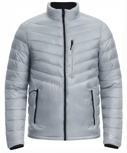 Chaqueta Acolchada Unisex de Invierno con Cuello Alto, Cierre de Cremallera, Impermeable, Antibacteriana, Ecológica, Resistente al Viento, con Bordado y Estampado - Product Image 2