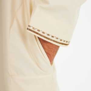 Jubba Árabe para Hombre, Thobe Islámico Tradicional de Manga Larga, 100% Poliéster, Personalizable, Diseñado para un Look Modesto - Product Image 4