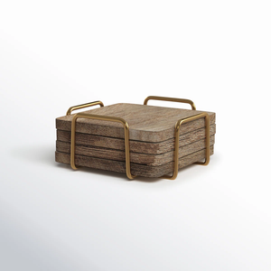 Sous-verres carrés en bois résistants à la chaleur, pour tasses à thé, accessoires décoratifs pour la maison, la cuisine et la salle à manger, en promotion au meilleur prix - Product Image 1