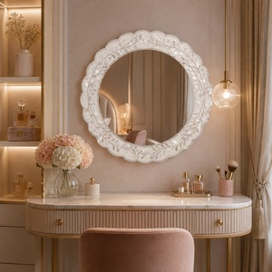 Luxury Carved Floor <b>Mirror</b> for Elegant Interiors Ornate Scroll Detailing with Timeless Designer Sophistication - Product Image 5