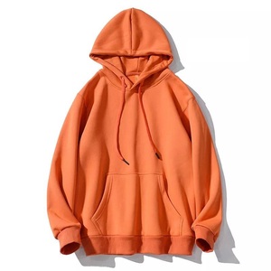 Sweat-shirt à capuche bordeaux pour homme, coupe classique, en molleton, décontracté, pour l'automne, avec poches, manches classiques, tricoté, uni, 100% coton - Product Image 2