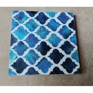 Sous-verre en bois d'acacia de qualité supérieure, sous-verre en résine pour servir du thé, du café et des boissons, design moderne pour protéger les surfaces de table - Product Image 2