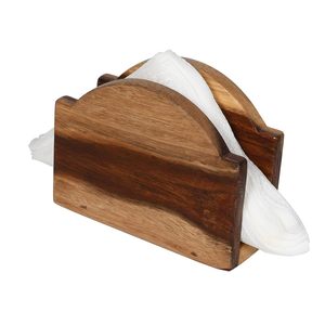 Modern Brown Finish Eco-friendly Wooden Napkin Box <b>Tissue</b> <b>Paper</b> Holder Handcrafted Storage Rack Dining Table Restaurant Hotel - Product Image 1