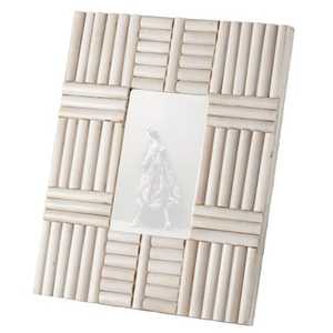 ARIF HANDICRAFT Green <b>White</b> Scalloped Floral Bone Inlay Waterproof Eco-Friendly Custom Photo <b>Frame</b> Wall Mount Vertical - Product Image 3