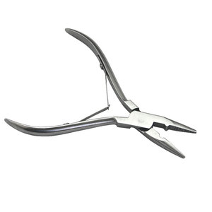 Professional Grade Stainless Steel Silver Hair <b>Extensions</b> Plier For Micro Link And <b>Beads</b> Essential Hair <b>Extension</b> Tool - Product Image 1