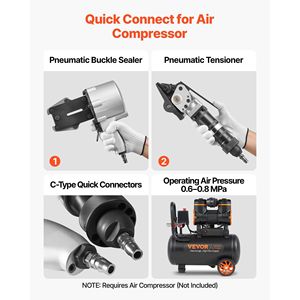 Tenditrice Pneumatica per Reggette in Acciaio 8500 N, Larghezza 1.26 Metri, con Taglierina e Sigillatrice - Product Image 5