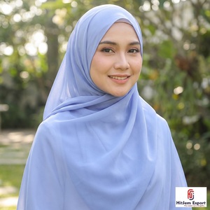 Chiffon Square Hijab <b>Scarf</b> Solid Color Breathable Casual Spring Summer Wear - Product Image 6