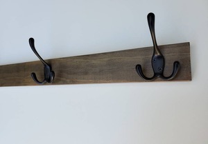 Premium Wooden <b>Wall</b> Hanger Budget Friendly Stylish <b>Wall</b> Hook Rack for <b>Clothes</b> Bags Keys and Storage - Product Image 2
