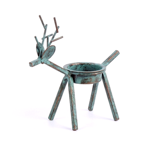 Fresh Trending Metal Iron Nordic Gold Reindeer Metal Candle Holder Decorative <b>Tea</b> Light <b>Stand</b> Customized Size Shape - Product Image 5