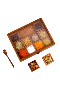 Wooden Storage <b>Box</b> for Kitchen Use Wood Masala Spice <b>Box</b> With Storage - Product Image 5