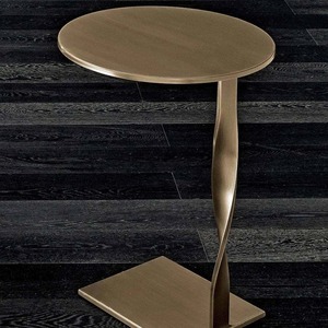 Table basse ronde en laiton moderne faite à la main avec structure métallique durable, design minimaliste pour salon, couleur turquoise - Product Image 6