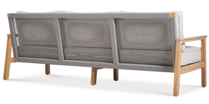 Conjunto de Sofá Moderno para Exteriores de Madera de Teca Sólida con Cojines – Sofá de Lujo para Jardín y Patio para Hoteles y Resorts - Product Image 6