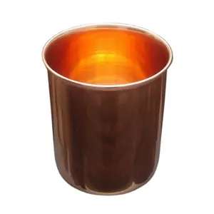 Cobre recipiente vazio de vela, pote de cera de soja para decoração de casa de natal, fornecedor de velas da índia