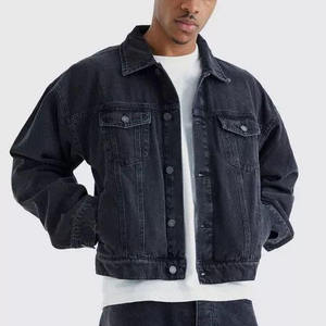 Ensemble de veste en jean personnalisée pour homme, tenue en jean de coton, streetwear décontracté, ensemble deux pièces assorti, vente en gros - Product Image 5