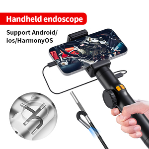 Cámara Boroscópica Articulada de 2 Vías con Lente Impermeable de 6 mm/8 mm, 6 LED Ajustables, Endoscopio Profesional para Técnicos de Reparación - Product Image 1