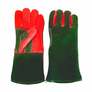Gants de soudure en cuir de vachette pleine fleur pour la sécurité industrielle, résistants à l'abrasion et à la chaleur, pour la lutte contre les incendies, la construction et le barbecue - Product Image 3