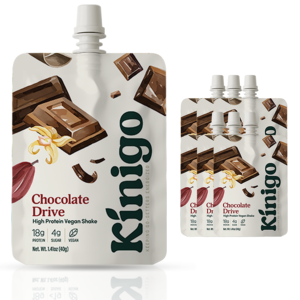 [SIMB] KINIGO Chocolate Drive Batido de Proteína Vegano con Mezcla de Soya y Guisantes, Fórmula para el Control del Peso, Vitalidad y Bienestar - Product Image 1