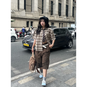 Blusa Unisex de Manga Corta, Estilo Vintage, Color Sólido, Tejido de Punto de Algodón Orgánico Transpirable, Detalles Bordados, Corte Ajustado, para Verano - Product Image 1