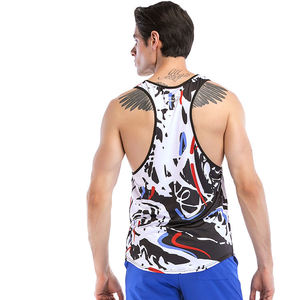 Camiseta Deportiva para Hombre, Ropa de Gimnasio, Impresión por Sublimación 3D, Camiseta Deportiva sin Mangas, Camiseta de Yoga para Hombre - Product Image 3