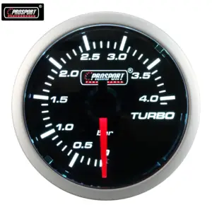 Prosport 52Mm Bf Serie Mechanische Witte Led Auto 0-4bar Boost Gauge Kit